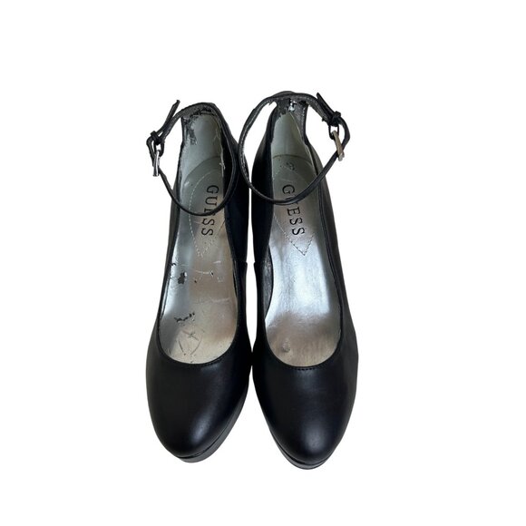 Guess Women's Black Ankle Strap Platform Pump Heels 6 - Picture 2 of 9